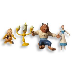 *SOLD* Vintage 90s Beauty and the Beast Bend-ems by Just Toys Lot (4)